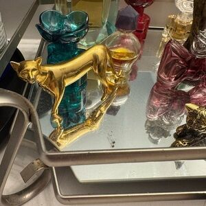 Vintage Gold Panther Figurine by Franklin Mint 1980’s